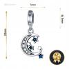 Moon Charms Pr 925 Pendant Bead Charms Stars Night