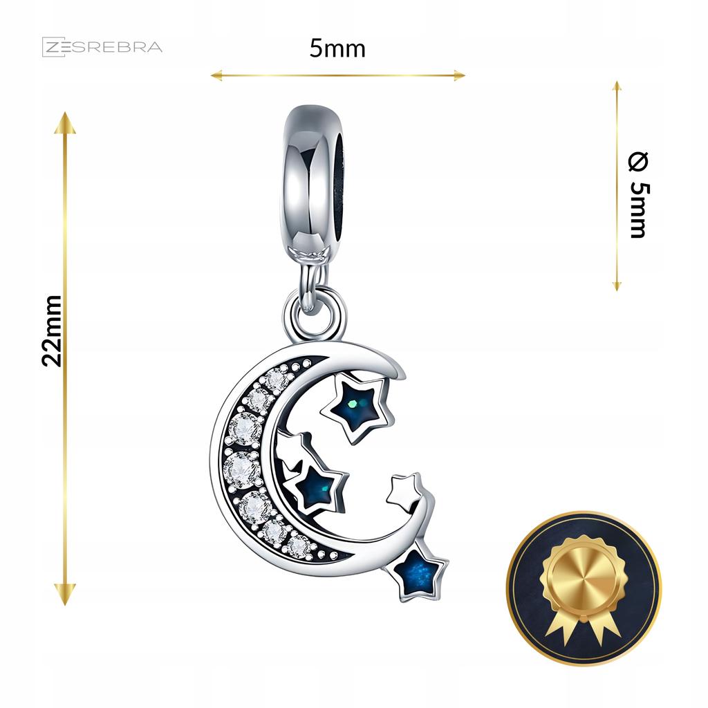 Moon Charms Pr 925 Pendant Bead Charms Stars Night