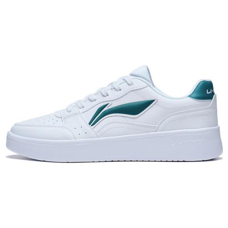 New LiNing Acer Truncatum Slip Resistant Cushioning Wear Resistant Low Top Skateboard Shoes Men's White Green AGCT339-1