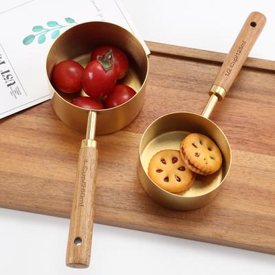 Robusti accessori da cucina riutilizzabili Manico in legno 16/18,5/19,5/27,5 g Set di misurini portatili Forniture per la casa Misurino