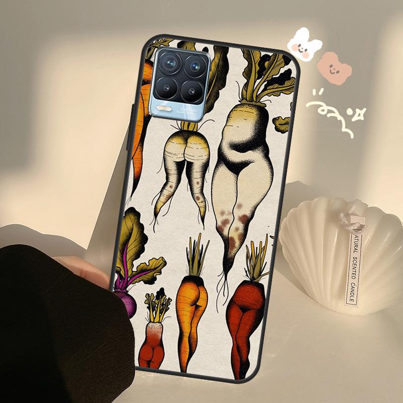 Sexy houby mrkev ovoce Pro OnePlus 10 Pro 9 Pro 8T Nord2 9R Pouzdro Pro Realme GT 2 Pro 7 8 GT Neo2 9i 8i C21 Coque