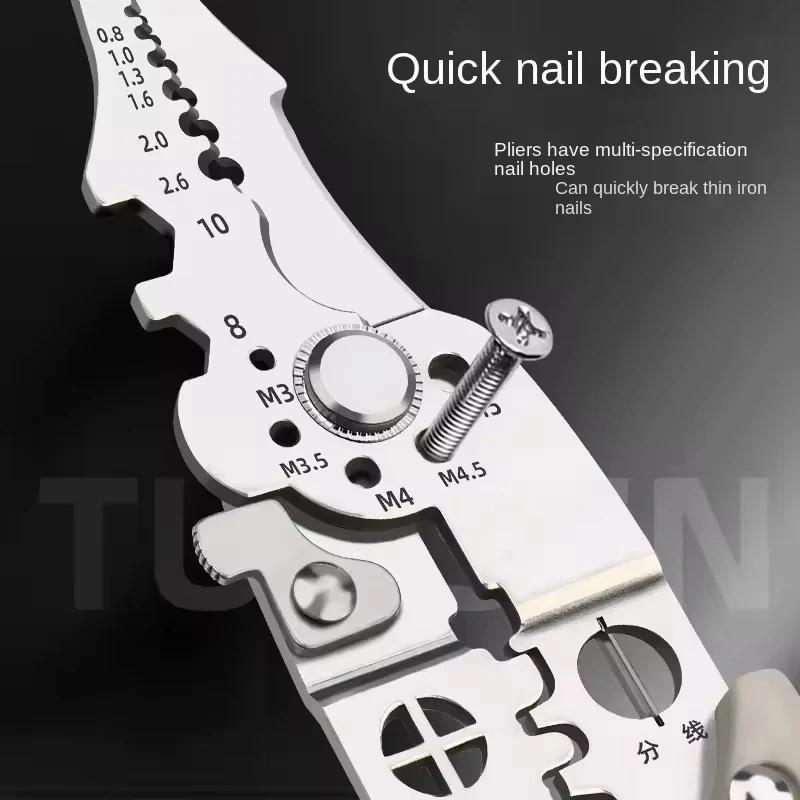 Pince D'électricien Multifonctionnelle Pour La Séparation Et Le Dénudage Des Fils Spécialisée Pour Les Électriciens