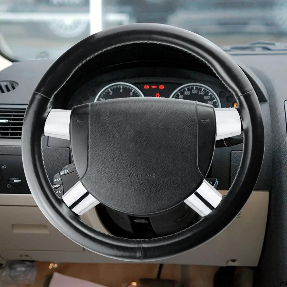 Pro Ford Mondeo 2004 2005 2006 Samolepka na volant Kryt 4ks Dekorace ABS Chromová lišta Interiérové doplňky