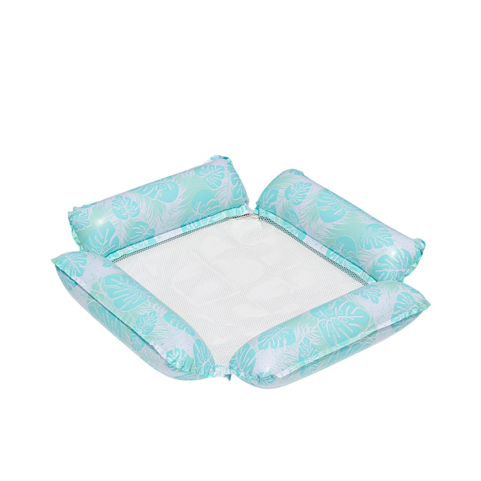 4 Floating Panels With Hollowed-out Ventilation Holes. Swimming Pool Inflatable Float . Foldable Striped Floating Bed. Inflatable Swimming Pool . One Size