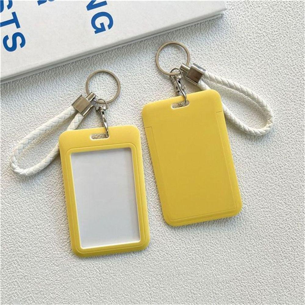 Card Keyring Business Key Chain Badge Holders ID Card Holders ID Card Protective Bus Card Cover