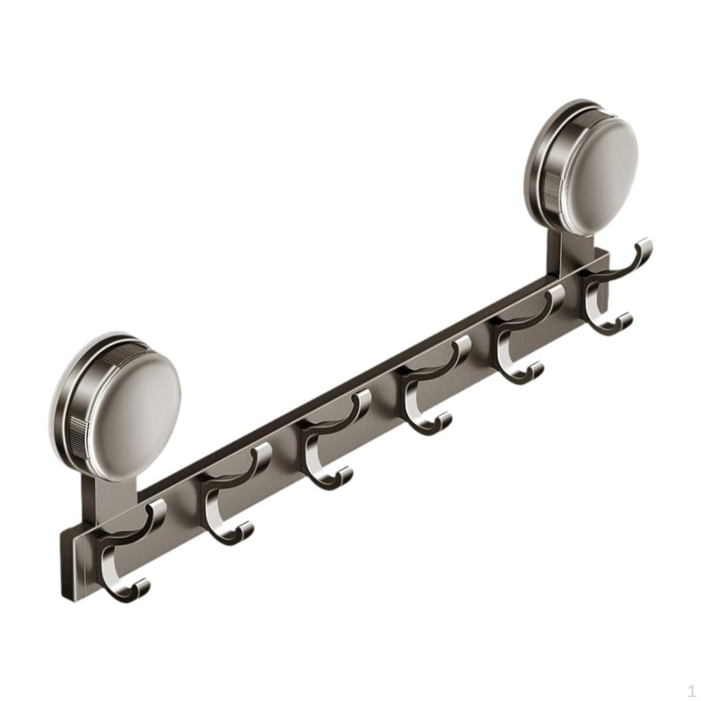 Door Coat Rack Hook Aluminum Alloy Free Installation Silent Towel Wall for