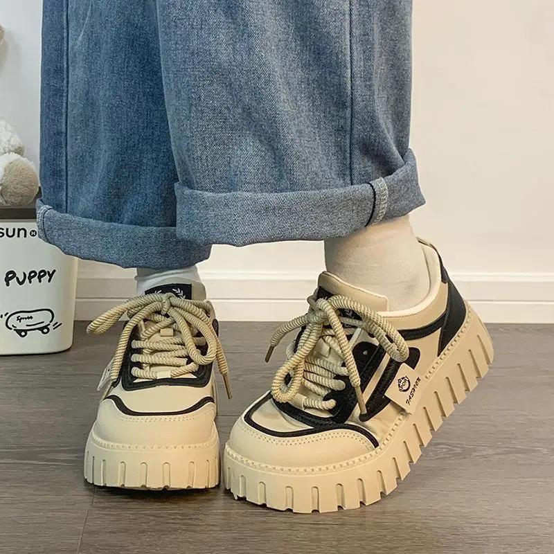 Fashion 2025 New Contrast Color Women's Athletic Shoes High Quality Cheap Y2k Fashion Light Comfortable and Elegant Ladies Footwear Sale