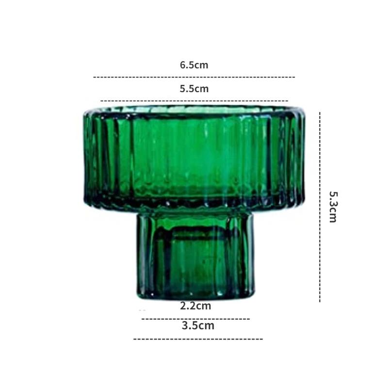 Nordic Mini Glass Candlestick European Taper Candles Holders Table Candle Stand Small Tealight candle holder Home Decoration