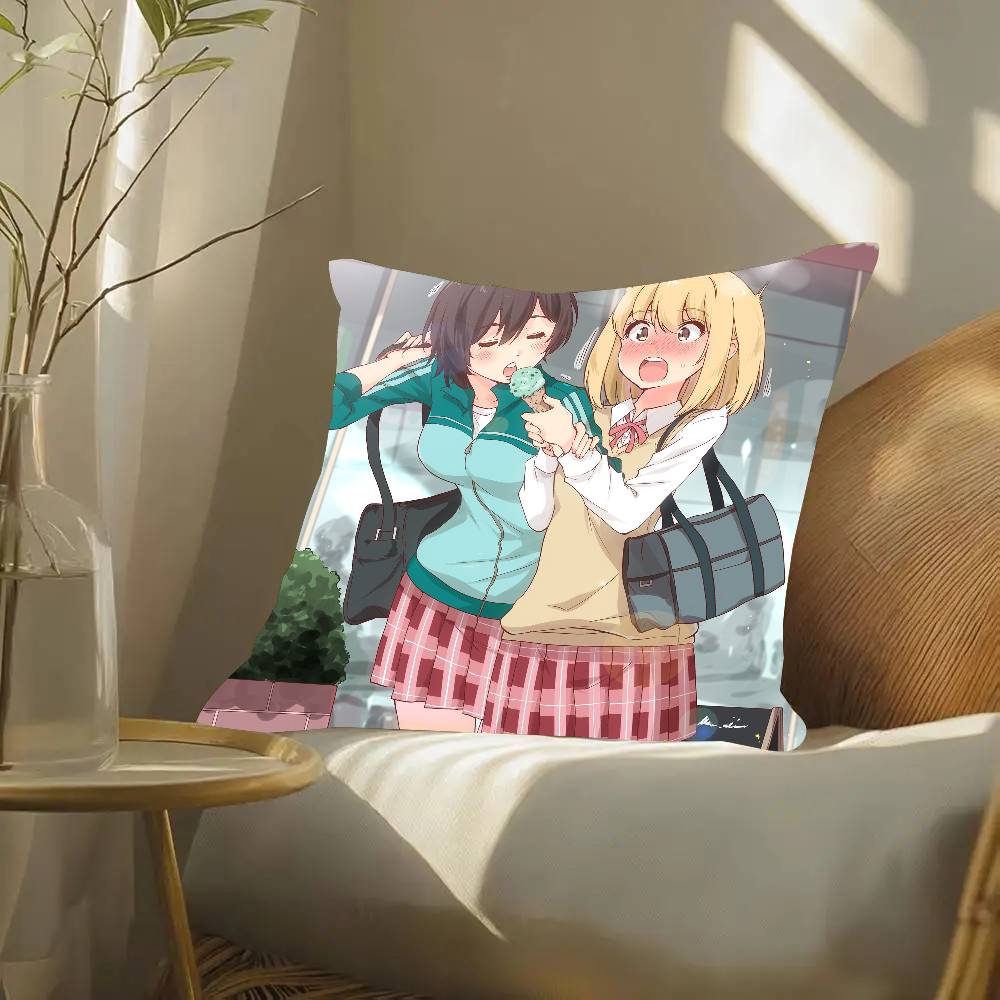 Kase-san And Morning G-Glories Anime Pillow Case Fashion Square Pillowcase Bedroom Sofa Room Ins Decoration Leisure