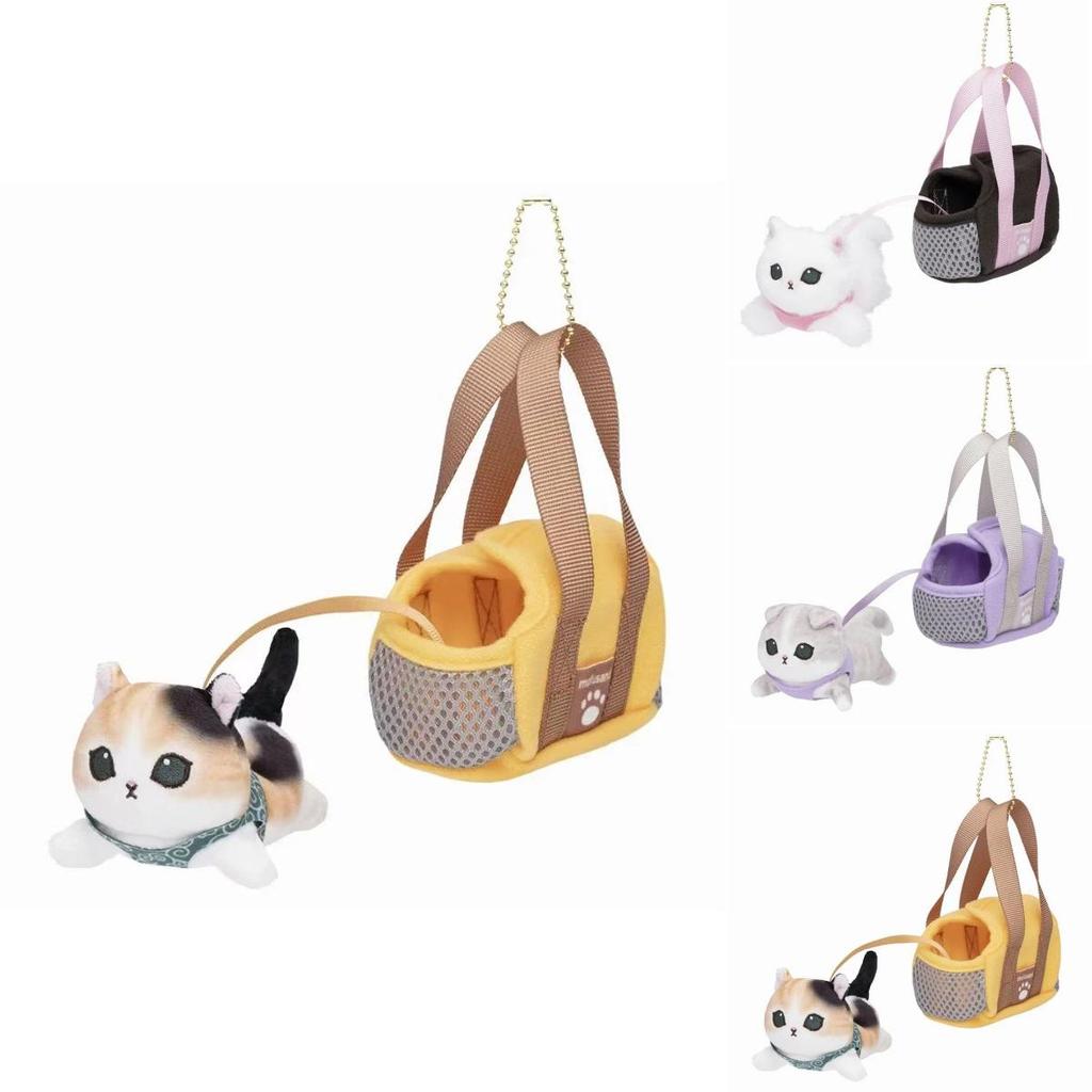 Cute Japanese Style Plush Shark Cat Keychain Adorable Cartoon Cat Doll Accessory