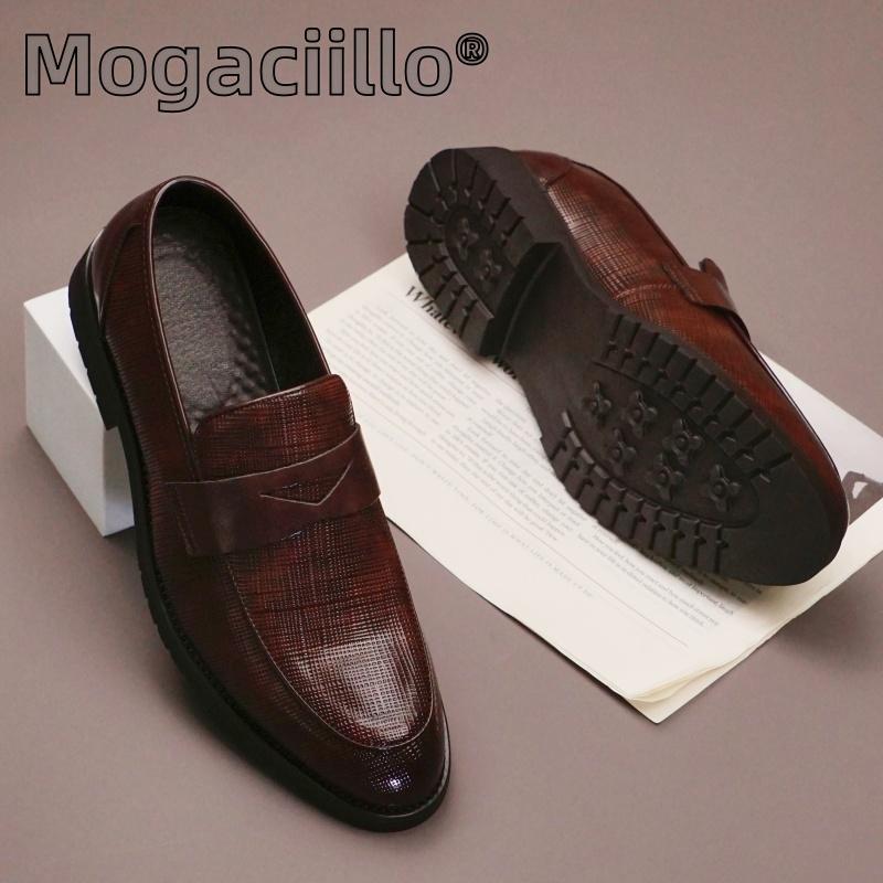 High Quality Brand Men's Loafers Massage Sole Walking Commuting Business Casual Shoes Men's Leather Shoes Big Size  38-48
