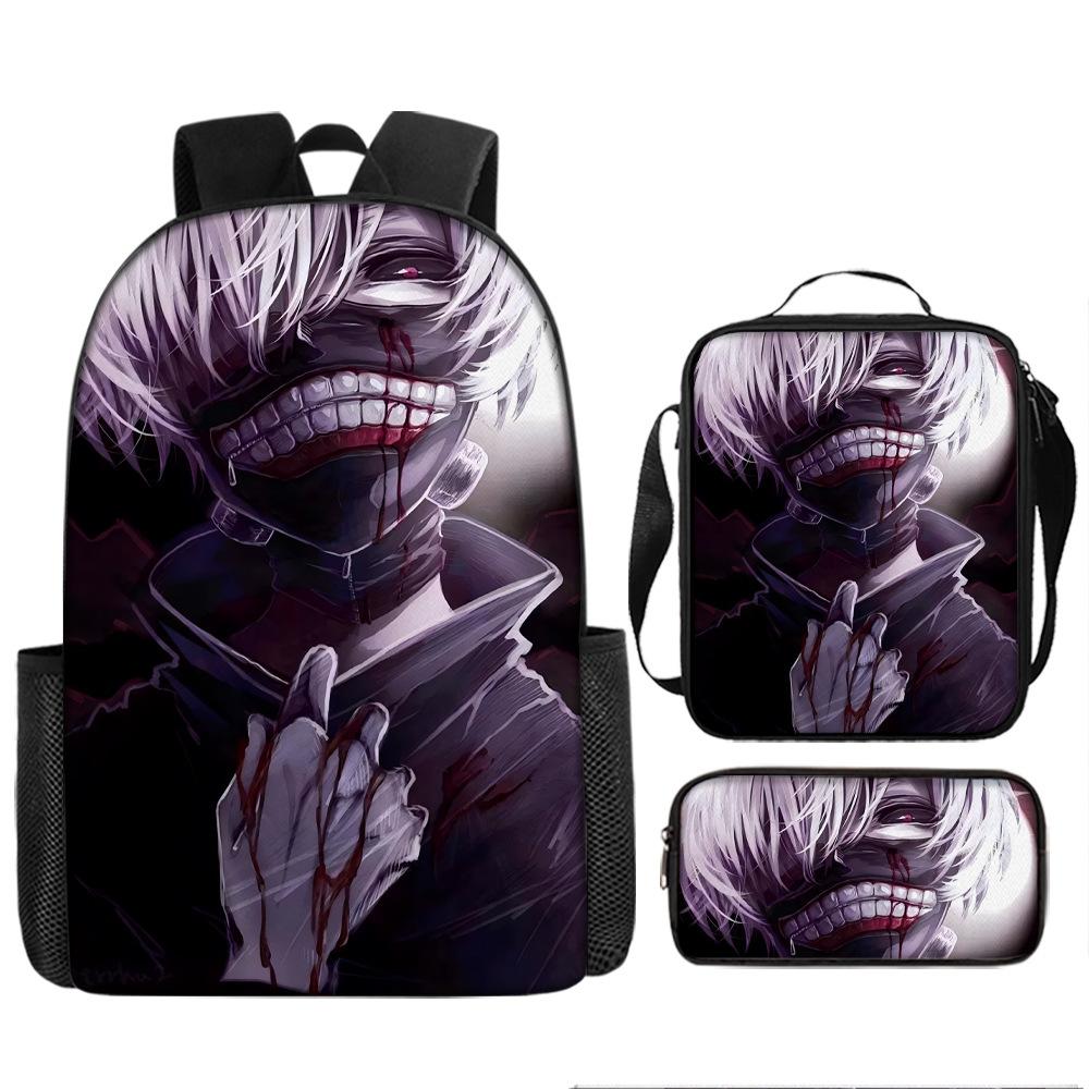 Anime Peripheral Backpack Tokyo Ghoul Food Backpack Kimuken School Bag Computer Bag Tokyo Ghoul Backpack