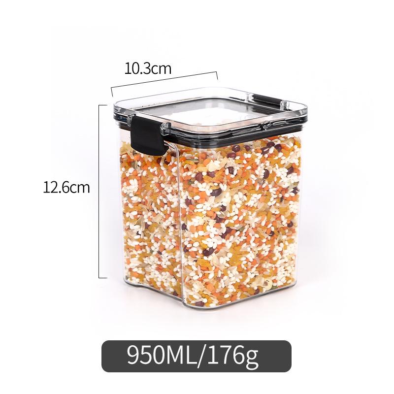Transparent PET Plastic Grain Storage Jars - Large & Small Sizes Available