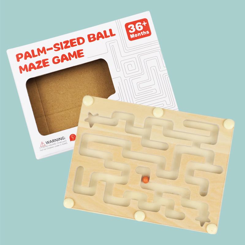 Wooden Shape Maze: Educational Logic Game for Kids and Parents