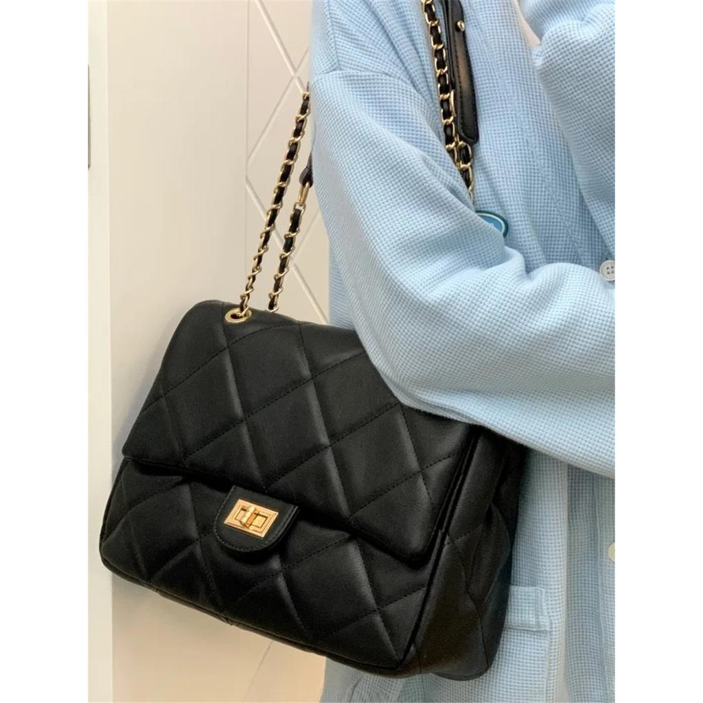 Premium Small Perfume Style Diamond Lattice Chain Armpit Bag Female Large Capacity Korean Version Of The Single Shoulder Crossbody Bag