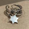 Star Adjustable Rings Star Dating Rings Alloy Material Star Opening Rings