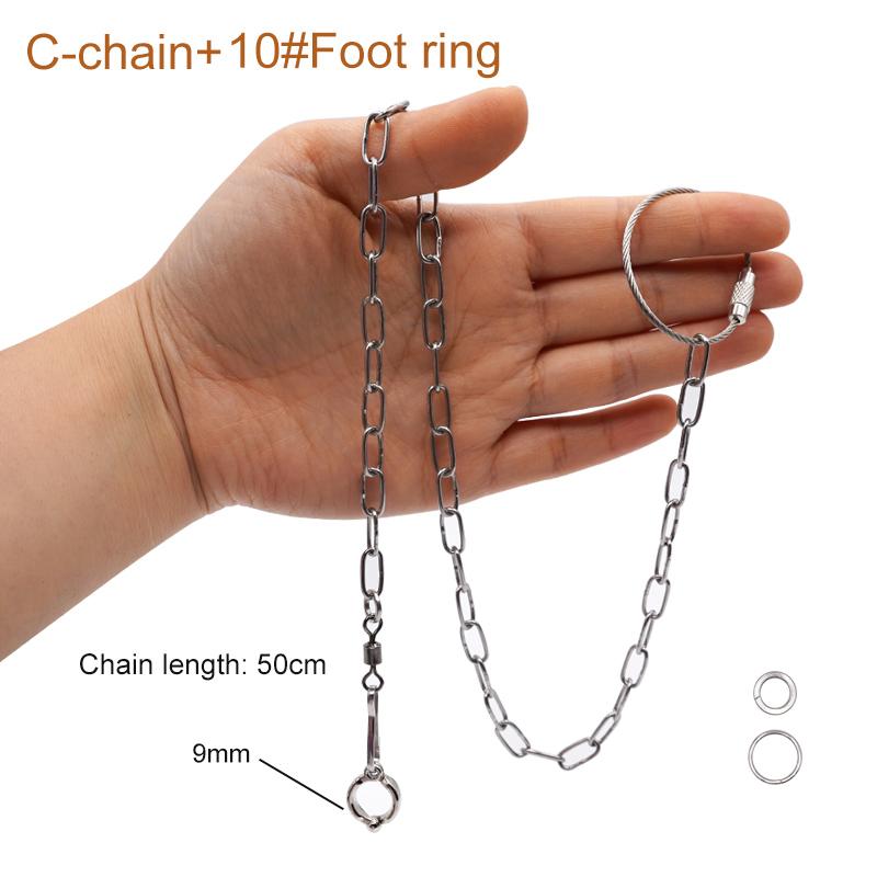 Parrot Stainless Steel Foot Ring Chain Opening Activity Ring for Lovebird Cockatiel Parakeet Bird Stand Anklet Bird Leg Rings