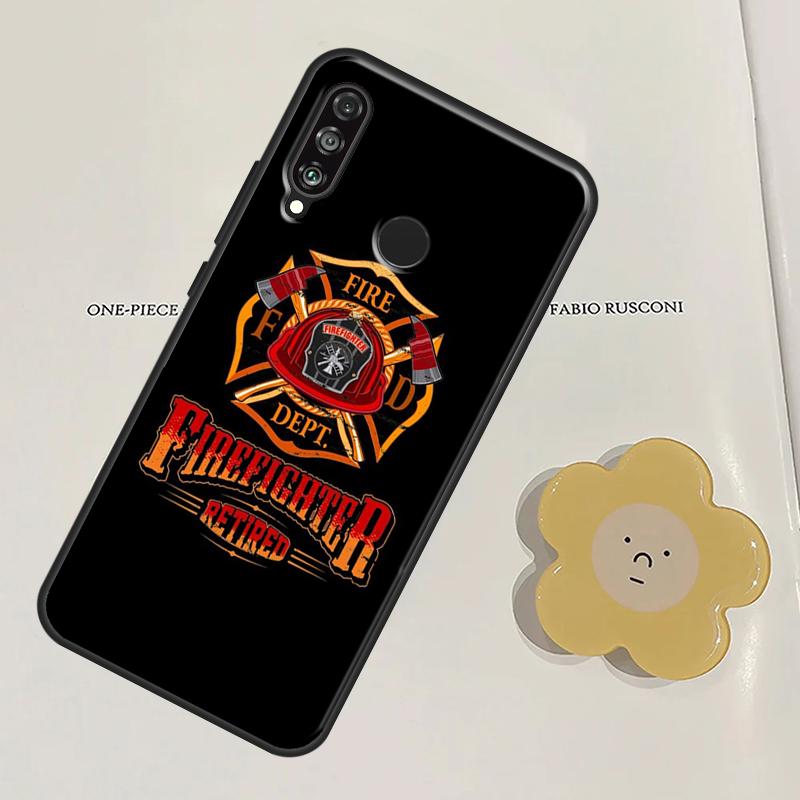 Firefighter Fire Department Fireman For Huawei Nova 11 9 10 SE Y60 Y70 Y90 Y61 Y91 Nova 3i 7i 8i 11i P20 P40 Lite P30 Pro Case