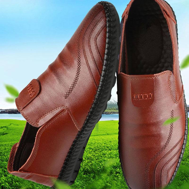 Leather Shoes Non-slip Waterproof Oil-proof Shoes Black Working Men's Leather Shoes