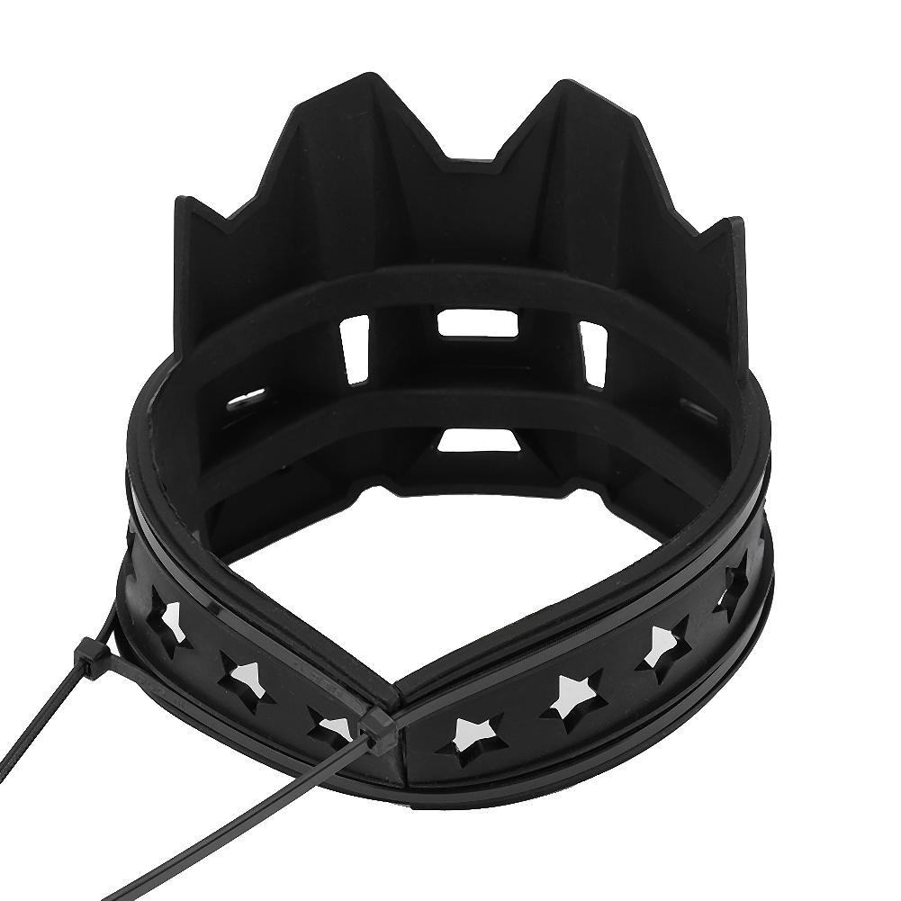 Universal Silicone Motorcycle Exhaust Heat Shield Pipe Protector Cover Guard (Black)