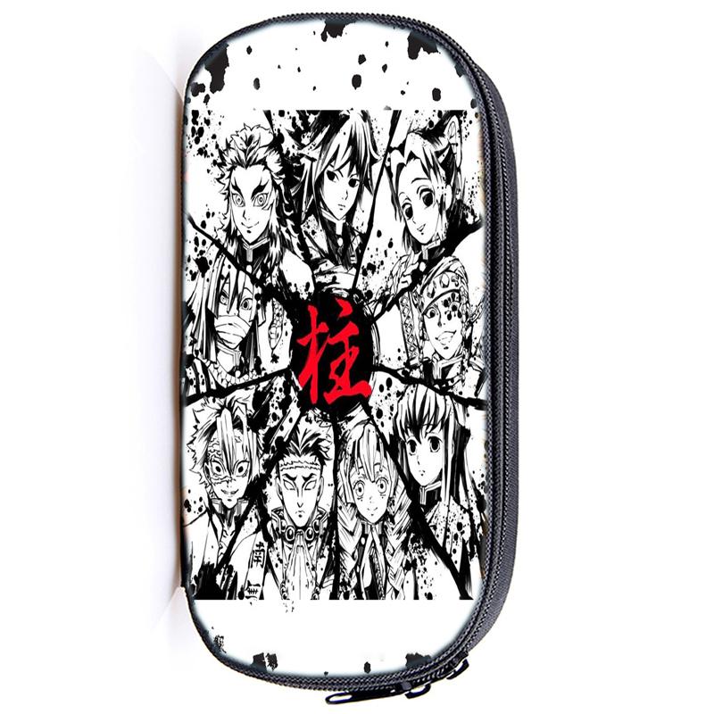 Demon Slayer Kamado Tanjirou Pencil Case Nezuko Boys Girls Kids Zenitsu Kimetsu No Yaiba Pencil Box Students Anime Pen Bags Children Gifts
