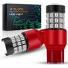 GLOFE Upgraded Version 7440 7443 LED Strobe Brake Light Bulb Tail Light Pure Red