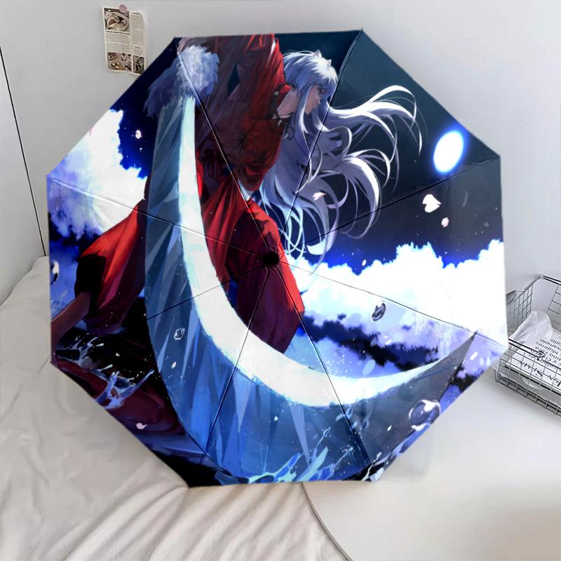 Inuyasha Automatic Umbrella - Suitable Travel Outdoor Portable Umbrella Birthday Gift Daily Essentials