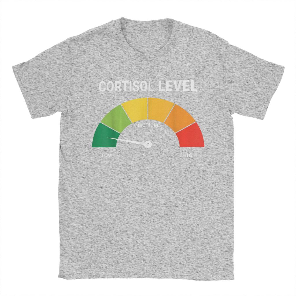 Low Cortisol Levels Awareness StateUnisext v Meme TShirt Beach Cotton T Shirts For Unisex Tshirt ShortSleeved Streetwear Tees