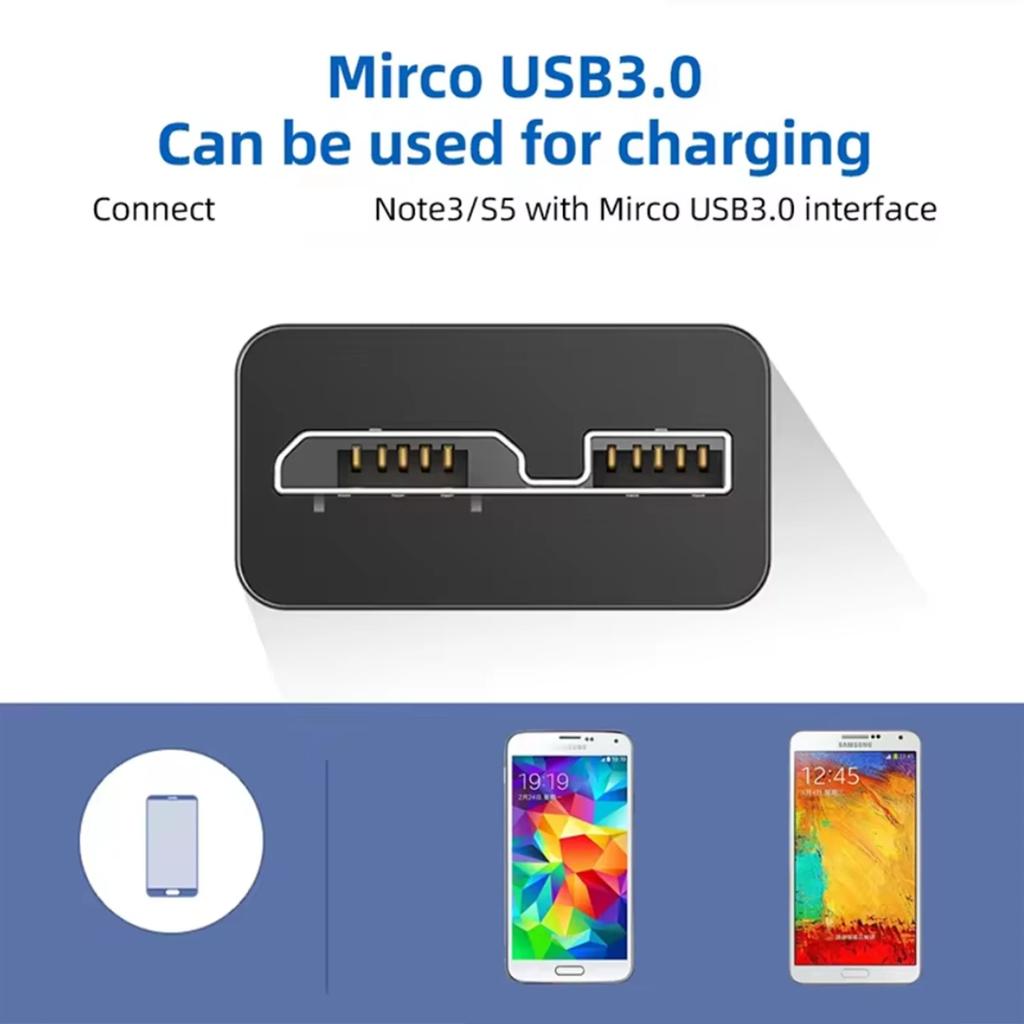 Type A Male To Micro B Fast Data Sync Cord 100W USB 3.0 High-speed Data Transfer Cables for Samsung Hard Disk HDD SSD Sata Cable
