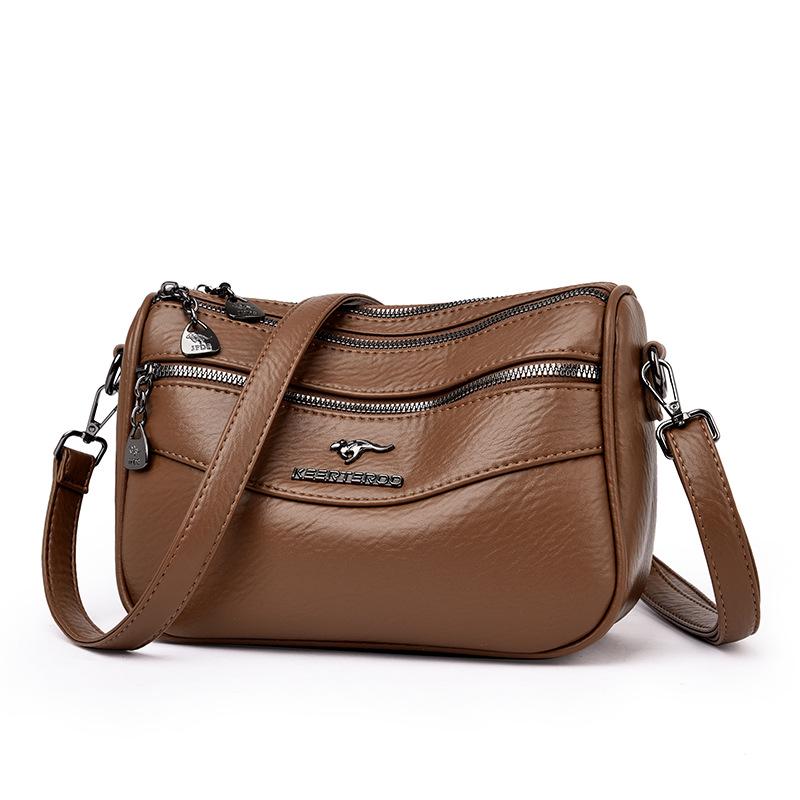 2024 Women's Multi-Layer Soft Texture Shoulder & Crossbody Bag - Large Capacity, High Quality