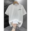 European Size Never Give Up" Themed Crew Neck Short Sleeve T-Shirt