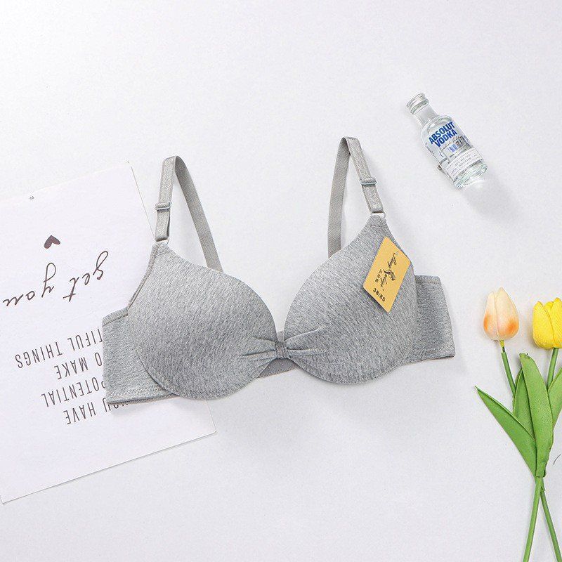 

Gather Fashion Women s Bra Breathable Glossy Multi-Color Sexy Steel Rim Bra 38 срібло сірий колір