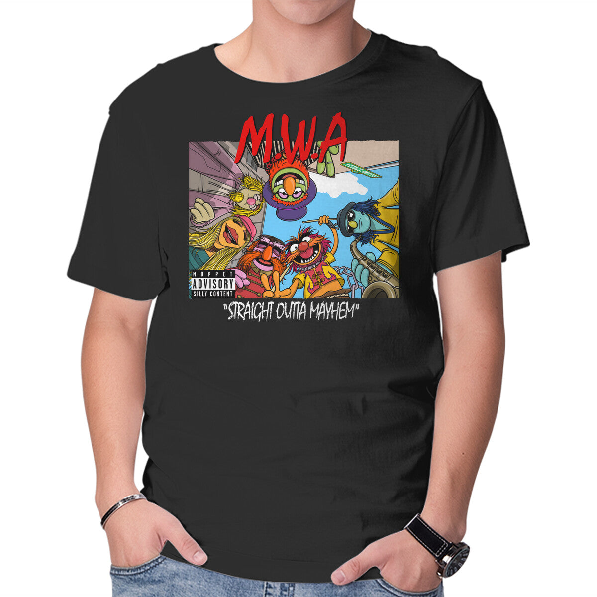 Unisex Crew Neck T-Shirt MWA Graphic Short Sleeve Casual Tee L