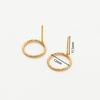 10pcs/lot 12MM 14K 18K Gold Plated Brass Round Stud Earrings High Quality Jewelry Making Supplies Diy Accessories