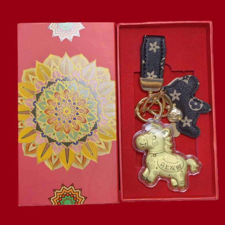 999 Reingold Jahr des Pferdes Handtaschenanhänger Schlüsselanhänger - Glücksgeschenk für Kunden