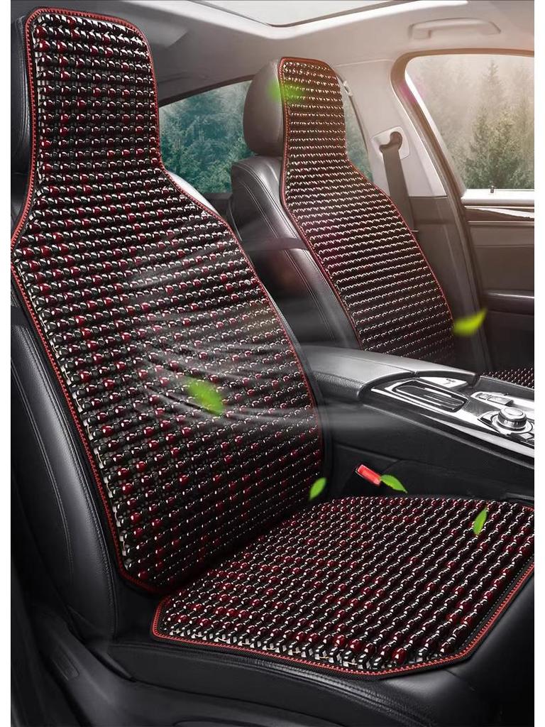 Breathable Wooden Bead Car Seat Cushion - Universal, Cool, Ventilated Mat for All Seasons