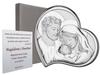 Silver Picture with the Holy Family "love Is Patient..." DS10 11 X 11 Cm