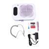 3 In 1 Nail Dust Collector Nail Art Tool with Lamp Electric Nail Drill Strong Suction for DIY Nail Salon Home Use Purple