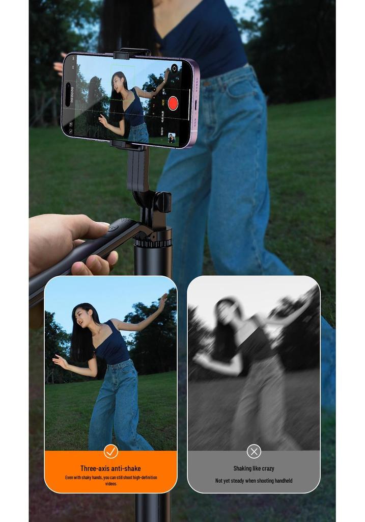 Portable Selfie Stick Tripod with Bluetooth Remote for Photography and Travel