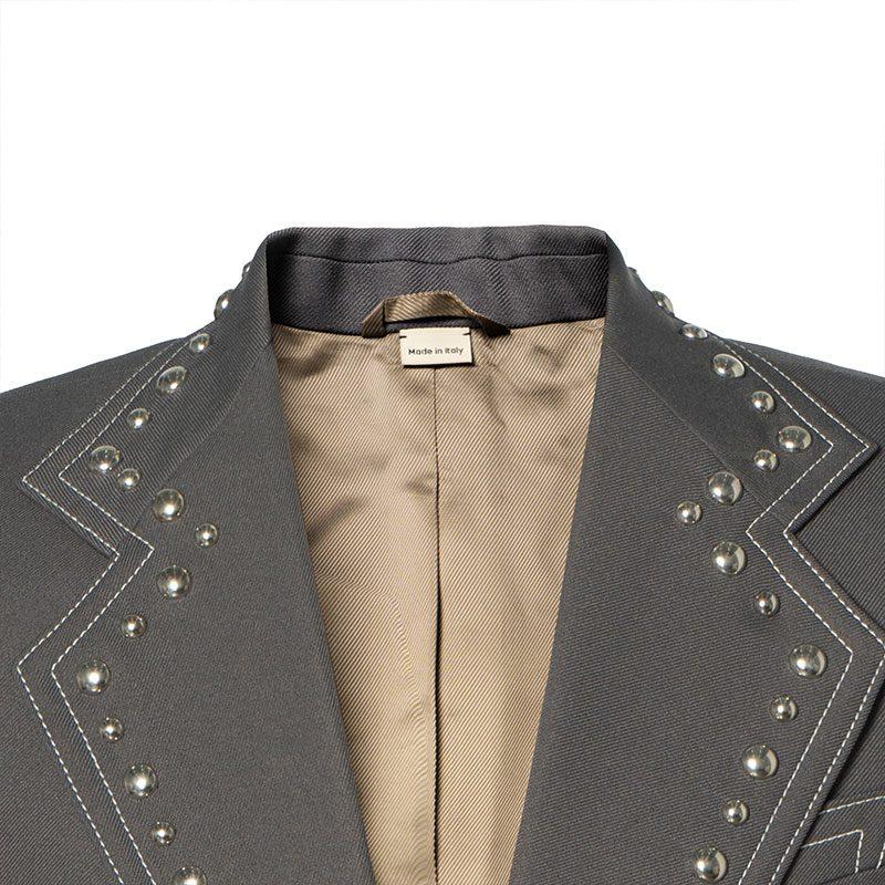 GUCCI FW22 Business Suit Coat Men's Gray 710897-ZAKGX-1101