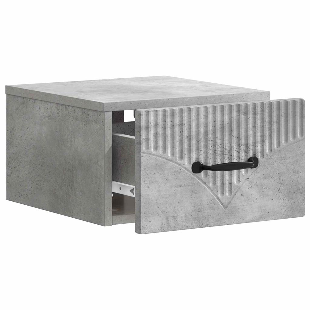 Wall Mounted Nightstand 2 pcs Concrete Grey 34.5 x 33 x 20 cm