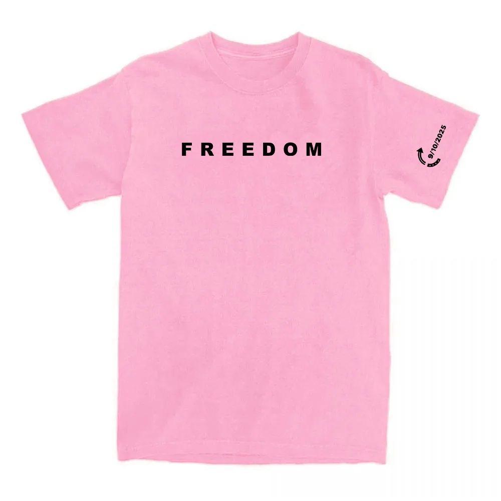 American Charlie Kirk T-shirt Freedom Tee Fashion Cotton Loose Men Women T Shirts Casual O-neck Letter Printing Clothing Unisex