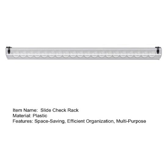 Aluminum Slide Check Rack with Pen Slot And Receipt Holder Spikes Sliding Inspection Rack Bills Ticket Orders Organizer for Restaurants Offices Cafes