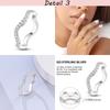 New Luxury Irregular Shape With Zircon Silver Color Finger Rings For Original 925 Silver Rings Women Female Rings Party Jewelry