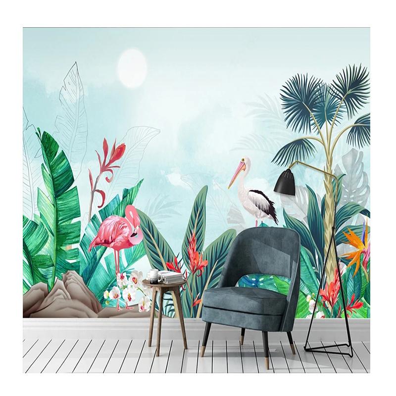 Mural Dream Green Tropical Plant Wallpaper Leaf Wall Painting For Living Room TV Bedroom Decor