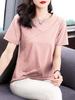 Women Summer Spring Fashion Cotton Blouses Shirts Lady Fashion Casual Short Sleeve O-Neck Solid Color T-shirt Blusas Tops