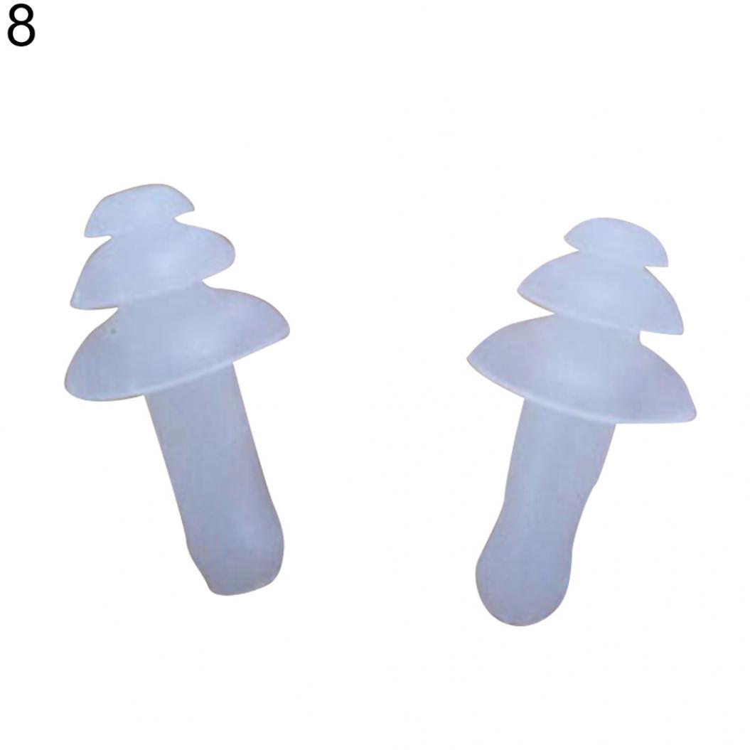 

2pcs Silicone Ear Plugs Anti Noise Snore Comfortable For Study Sleep білий