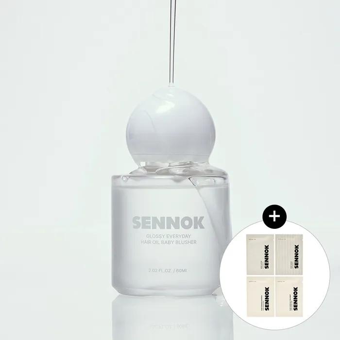 

Глянцевое масло для ежедневного ухода за волосами Baby Blusher 60 мл + [Бесплатно] Sennok Уход за телом и волосами 4 вида (7млX4)