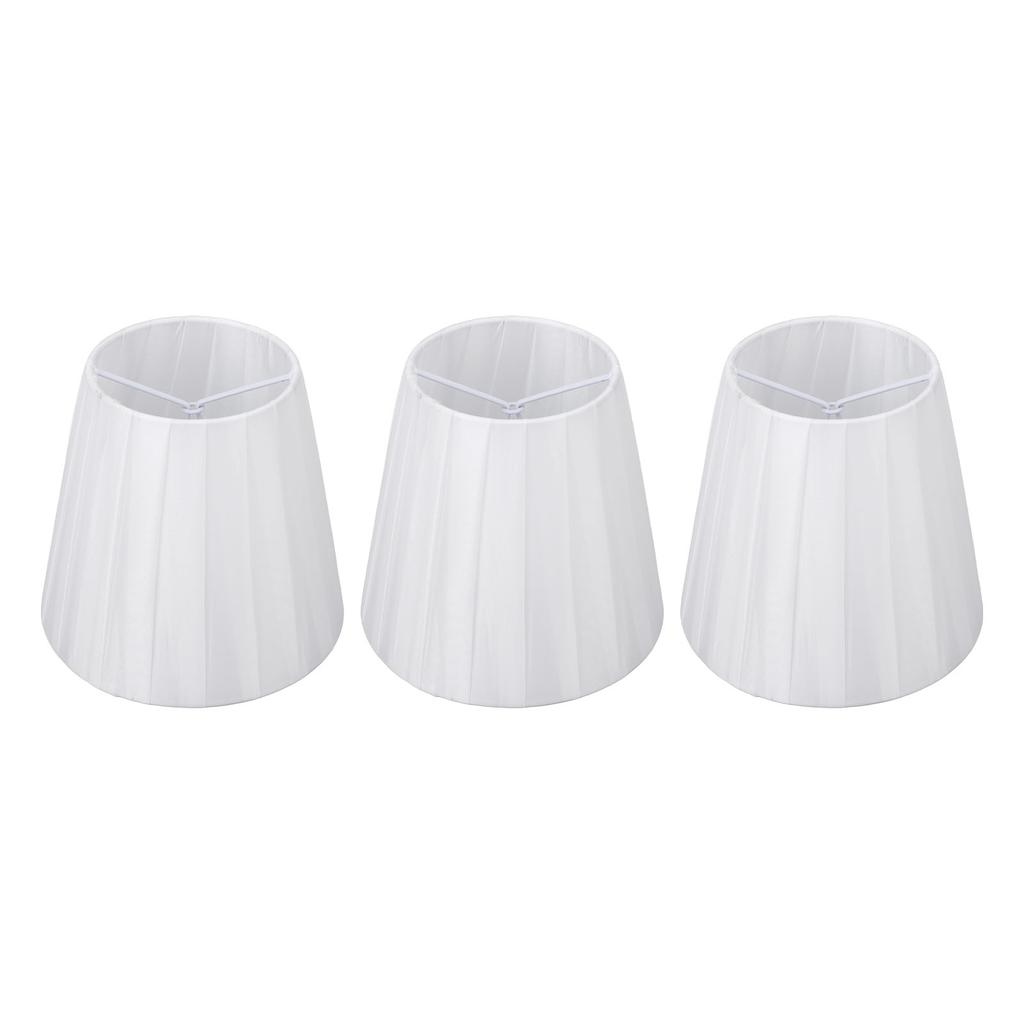 3pcs Fabric Lampshade Pleated Clip On Decorative Lamp Shade for Wall Table Lamp Modern E14 Candle Ch