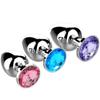 Anální kolík JiuAi Crystal Diamond Steel 3 velikosti